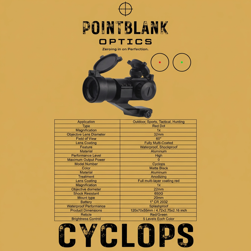 CYCLOPS — 1X Red/Green Dot Optic - Image 7